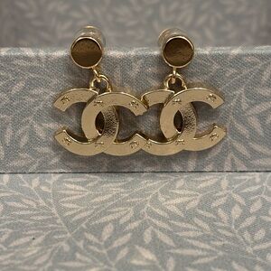 Repurposed Chanel Charm Earrings